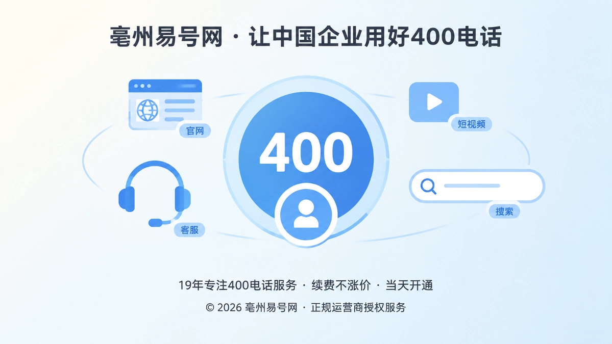 2026年亳州企业选号指南：让400电话成为可识别的服务入口